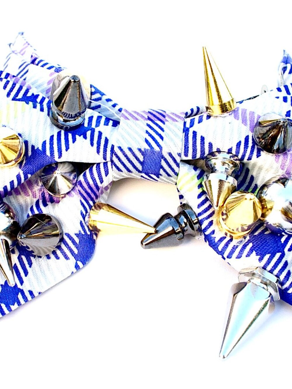 GASOLINE GLAMOUR EASTER PLAID SPIKE BOW TIE 🎀 👔 💜